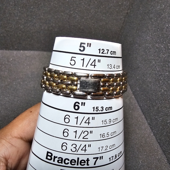 Timex Indiglo Women Quartz Watch Silver Gold Tone Working Blue Roman Dial shows - Picture 10 of 10